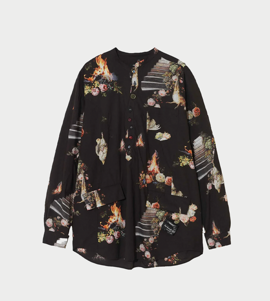 UNDERCOVER - All-over Flower Print Shirt Blk