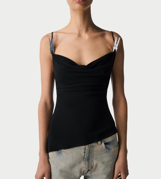 COPERNI - Draped Washing Clip Gala Top Blk