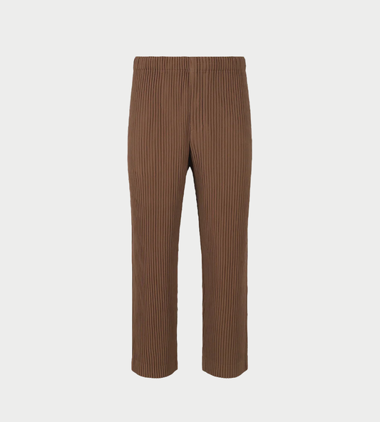 Pleated Sepia Brown Pants