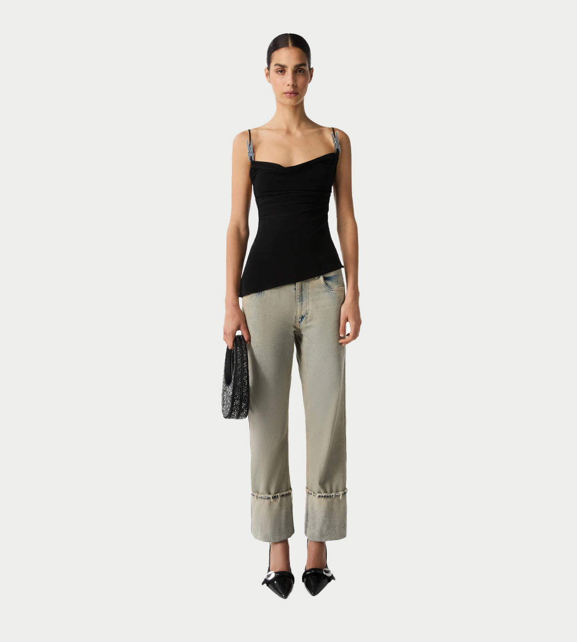 COPERNI - Draped Washing Clip Gala Top Blk