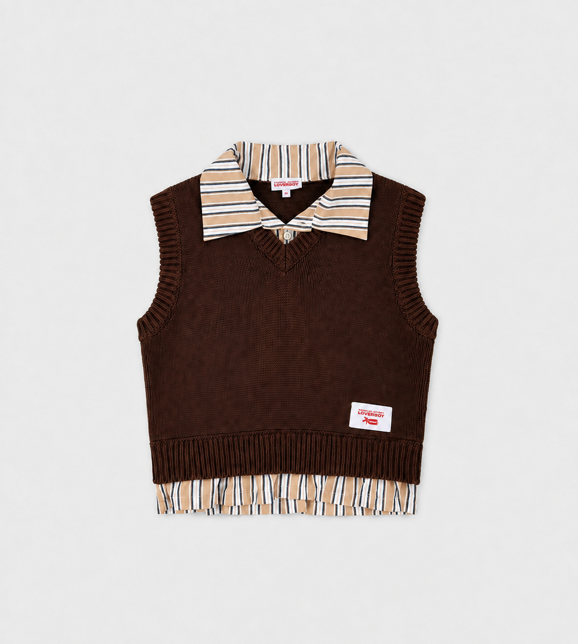 Charles Jeffrey Loverboy - Smart cropped vest Brown
