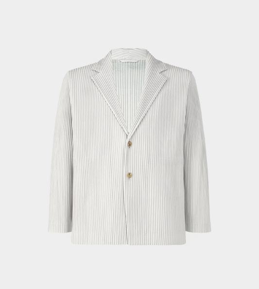 HOMME PLISSE ISSEY MIYAKE - Basic Pleated Jacket L. Grey