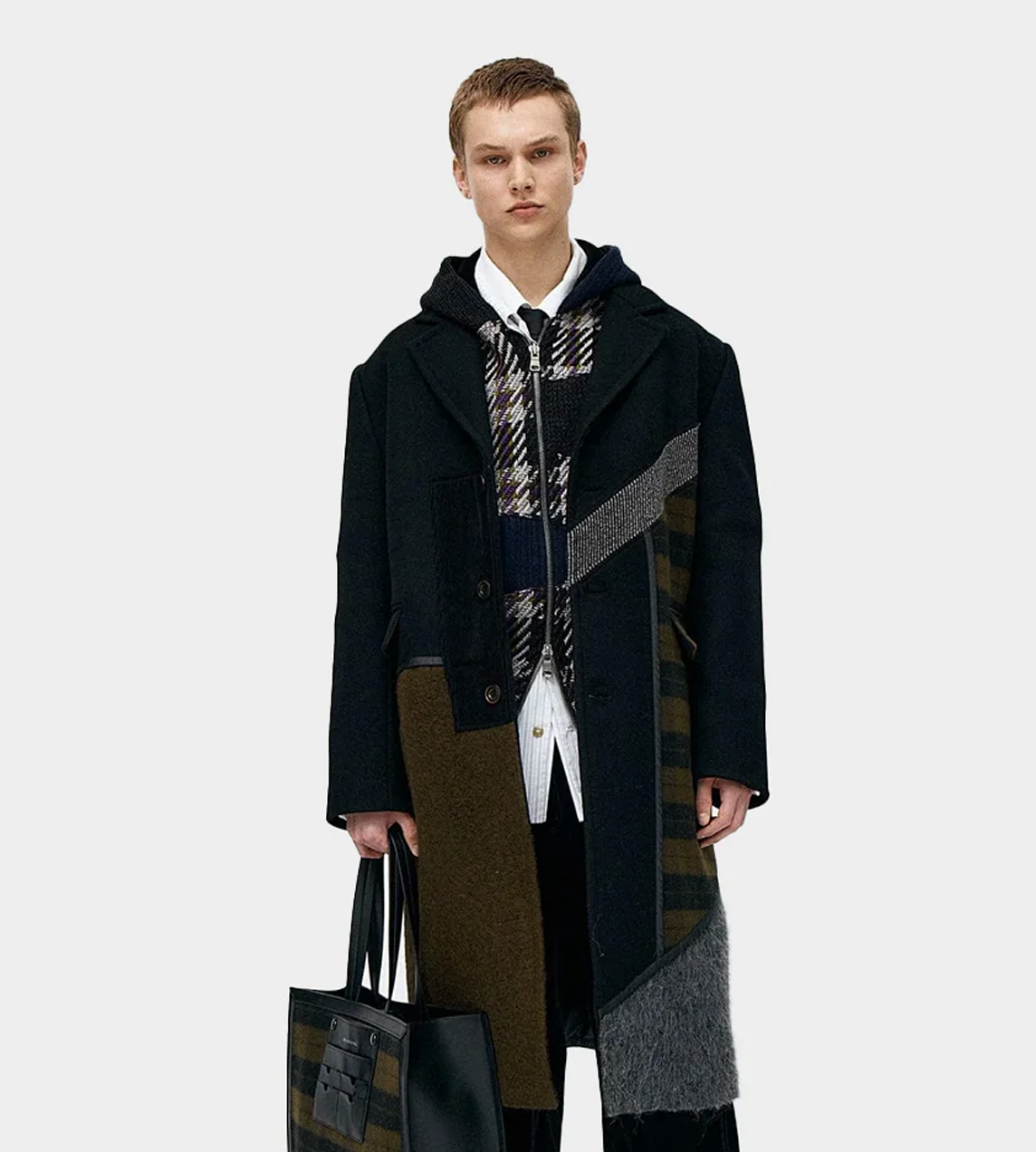 ANDERSSON BELL - Patchwork Wool Coat Multi