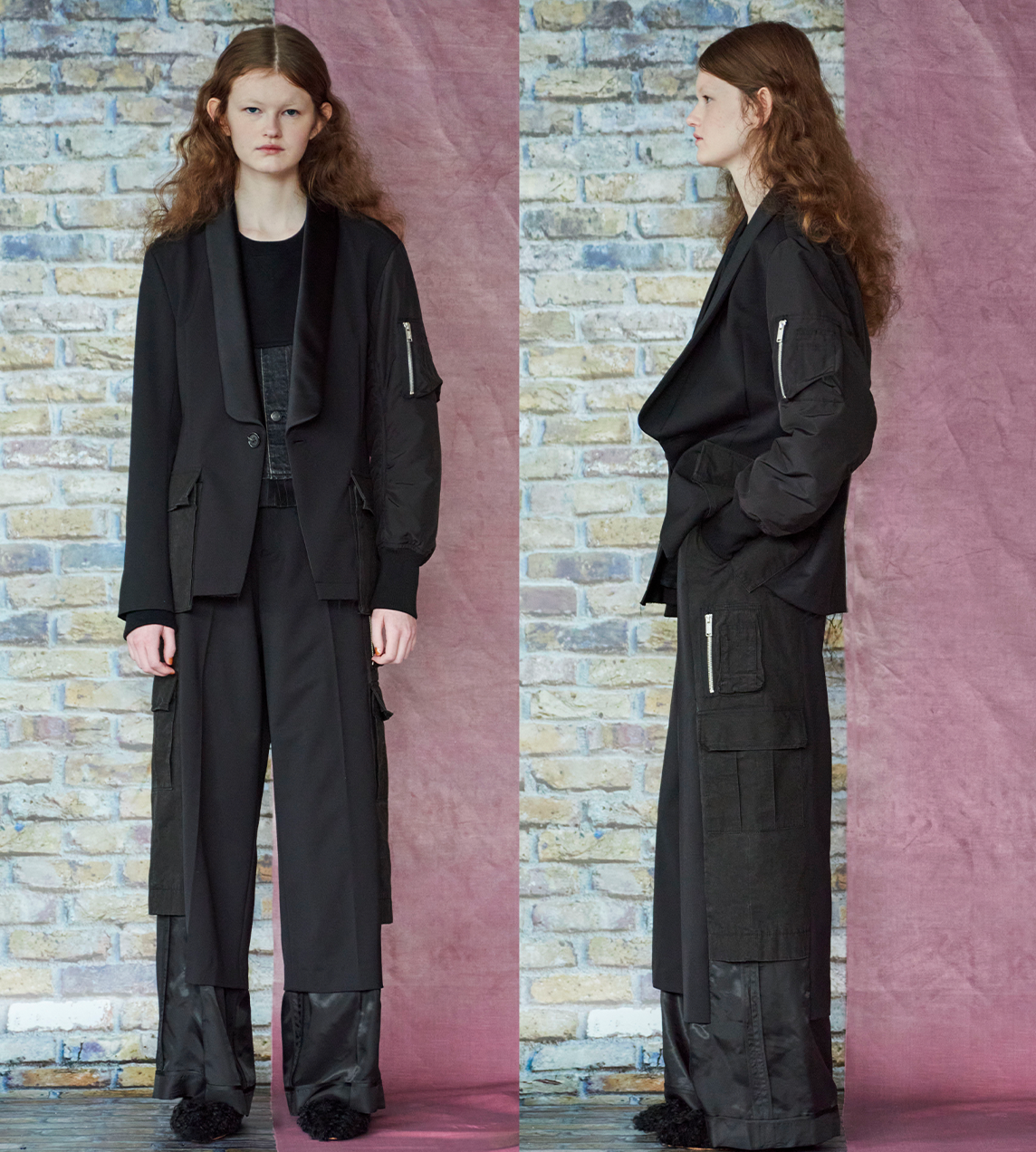 UNDERCOVER - shawl-lapel bomber jacket Blk