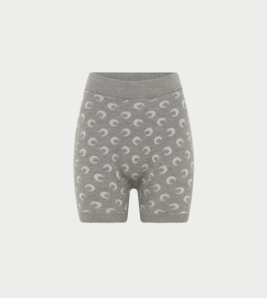 MARINE SERRE - Moon Jacquard Shorts Grey