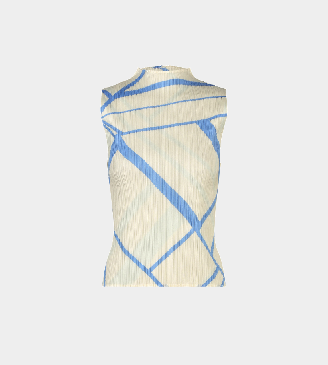 PLEATS PLEASE ISSEY MIYAKE - Fold-line Sleeveless Top White