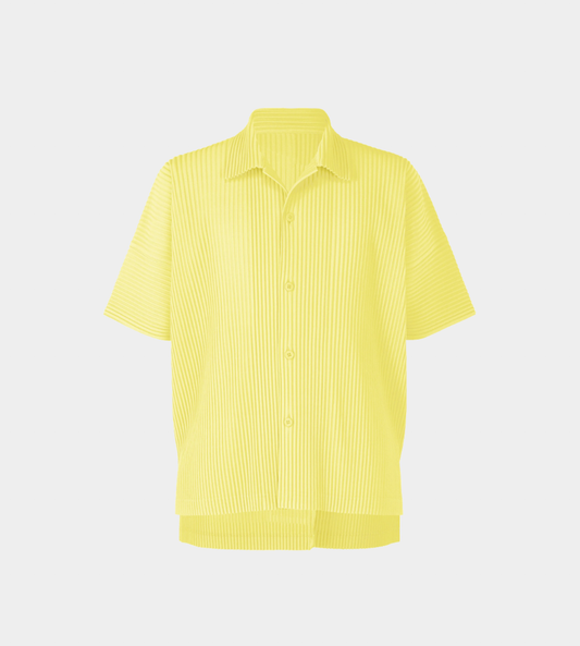 HOMME PLISSE ISSEY MIYAKE - Button-up Oversized S/L Shirt Yellow