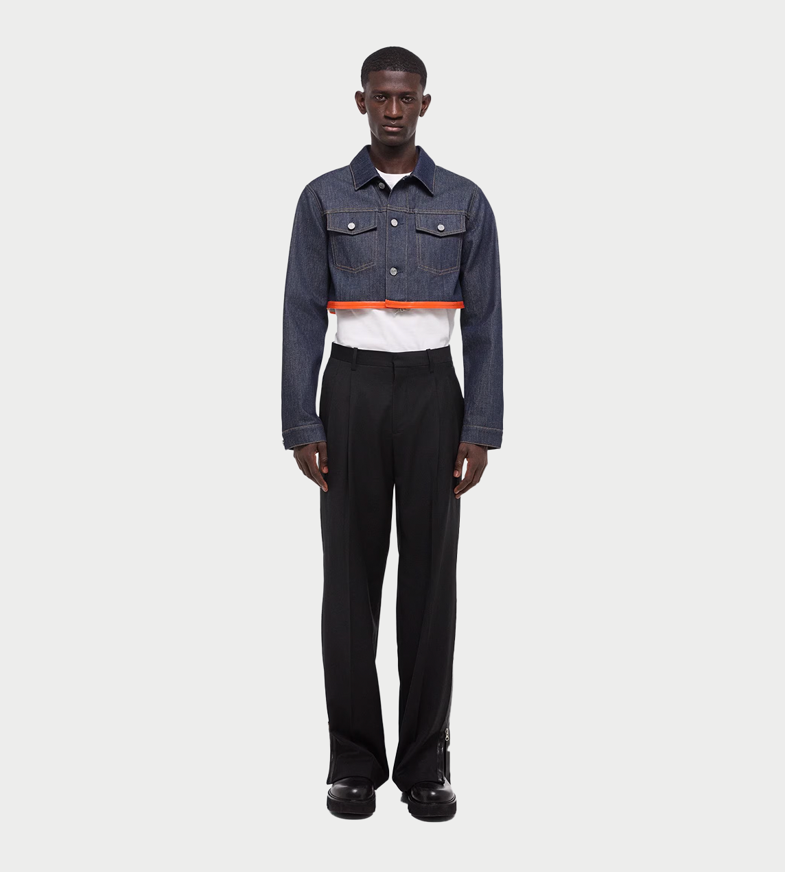 HELMUT LANG - Multi-zip Jacket Raw Indigo