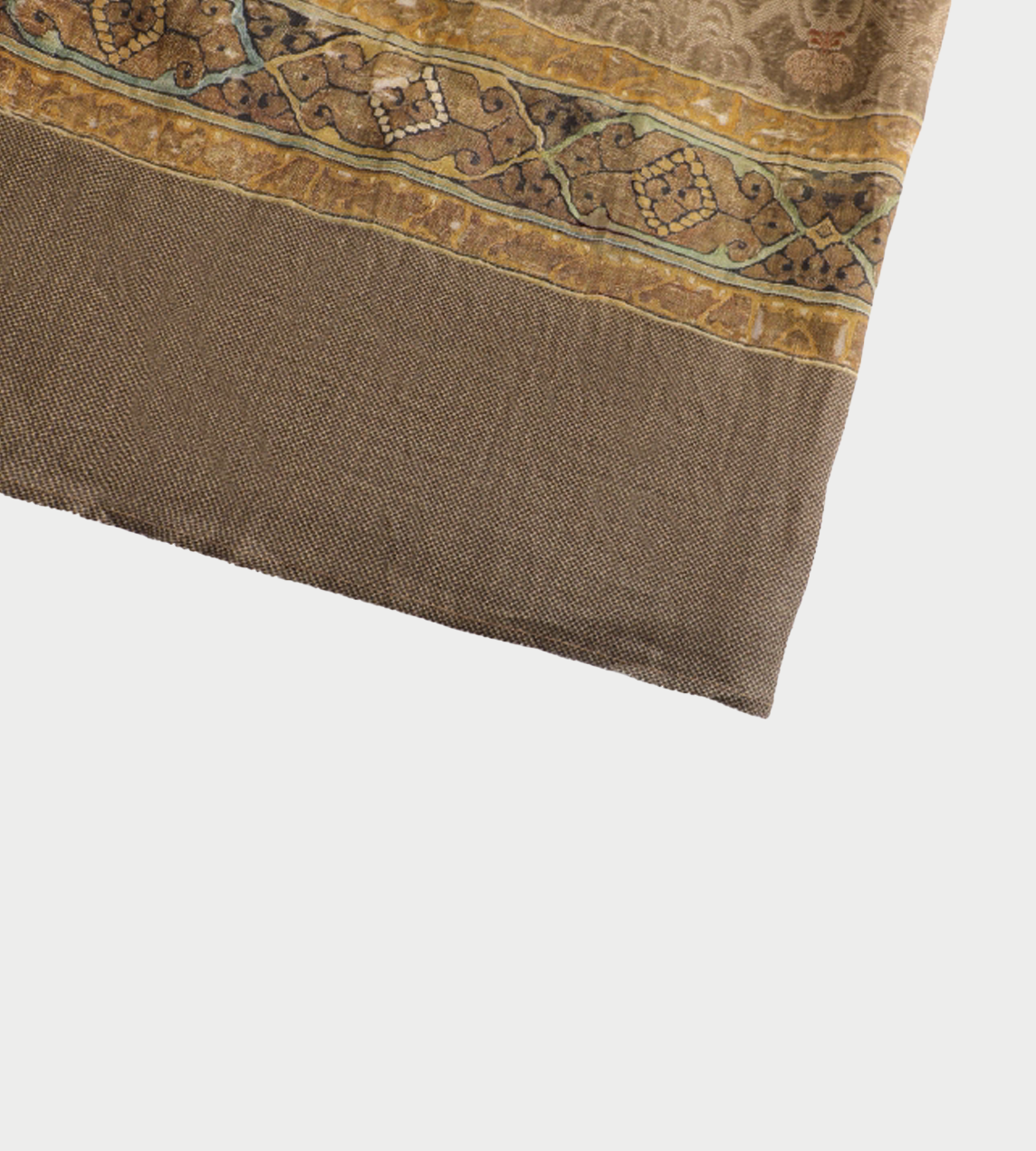 Dark Pattern Printed Linen Skirt Green