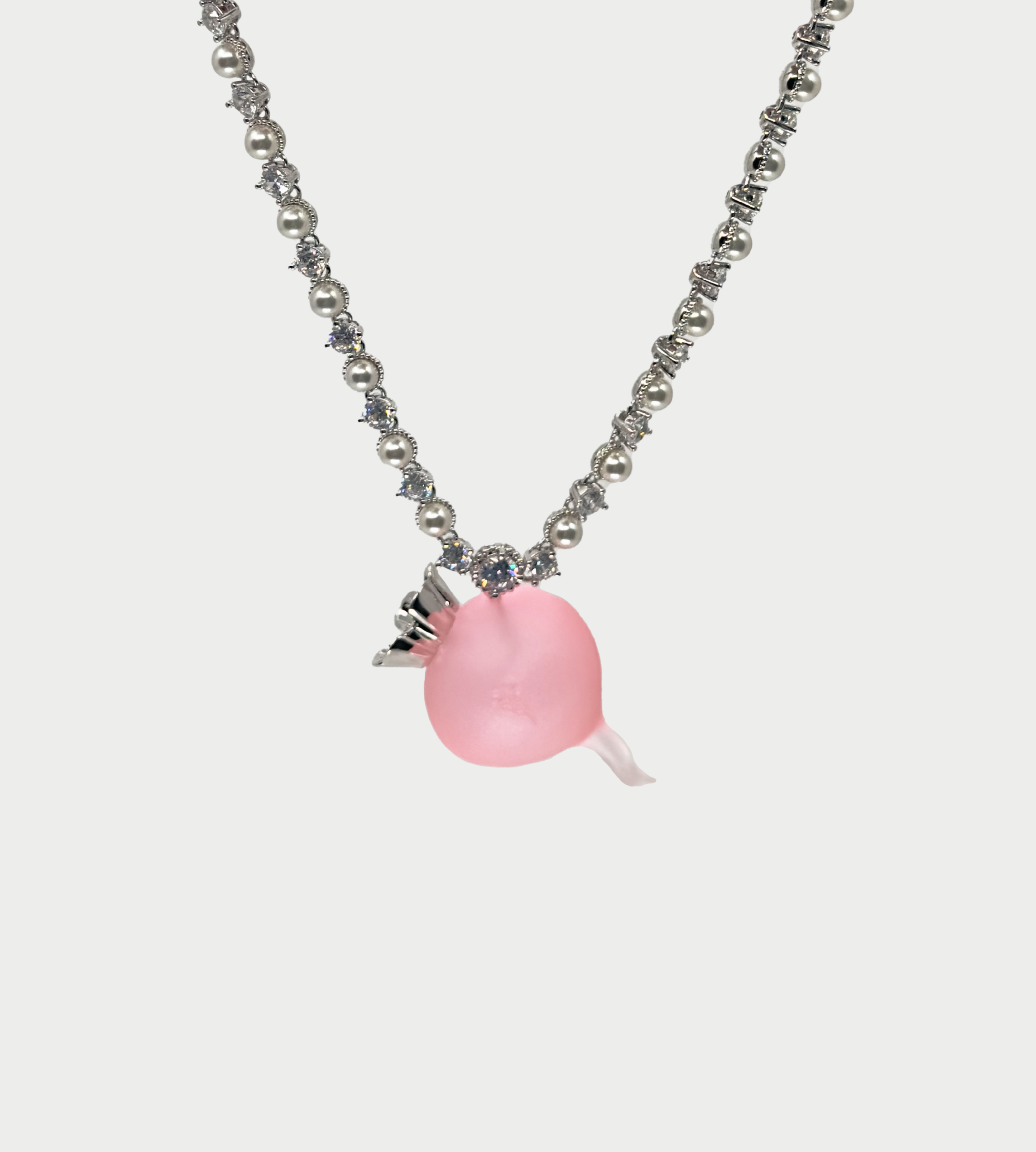 YVMIN - Transparent Radish Necklace Pink