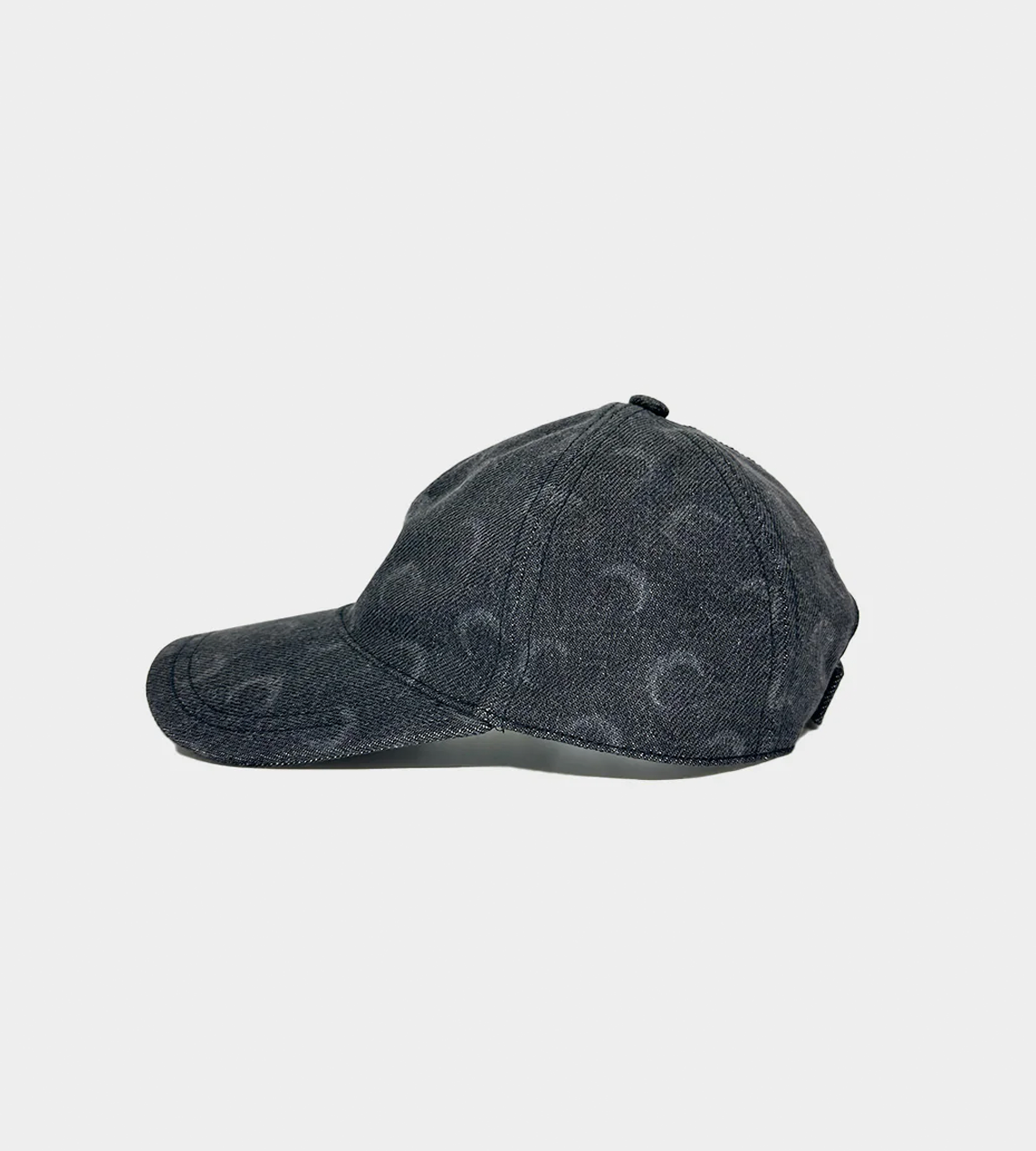 MARINE SERRE - Moon Laser Denim Baseball Cap Grey