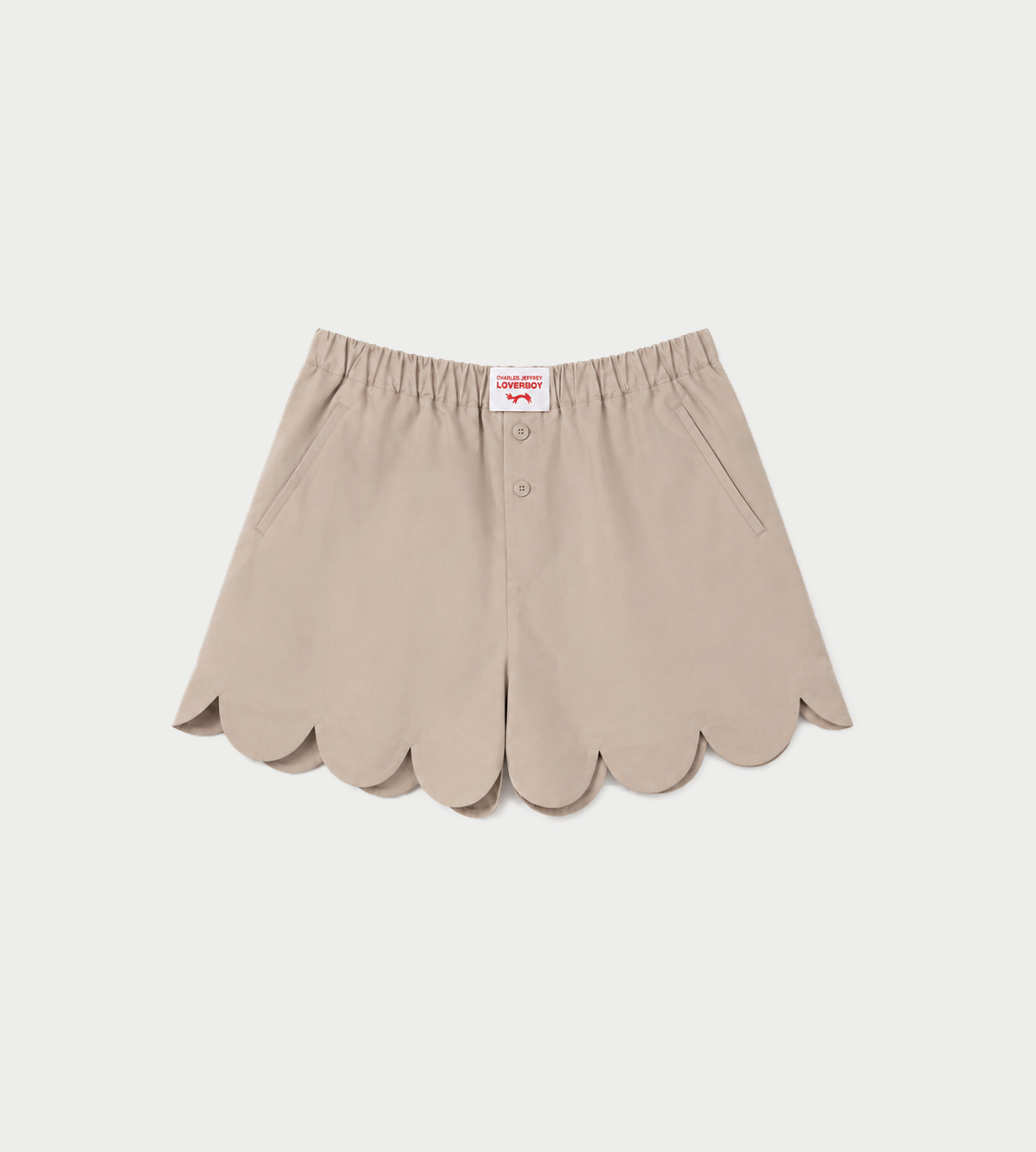 CHARLES JEFFERY LOVERBOY - Formal scalloped boxer shorts Beige