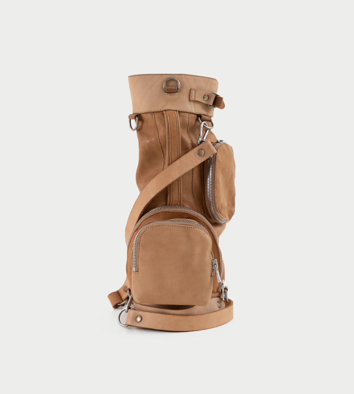 GUIDI - Golf Handle Bag Beige Beige GO03