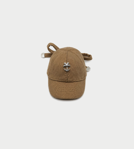 YVMIN - Fabric Hat Hair Clip Brown