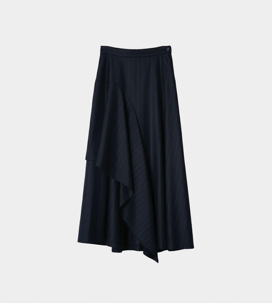 UJOH - Random Hem Flare Skirt Navy