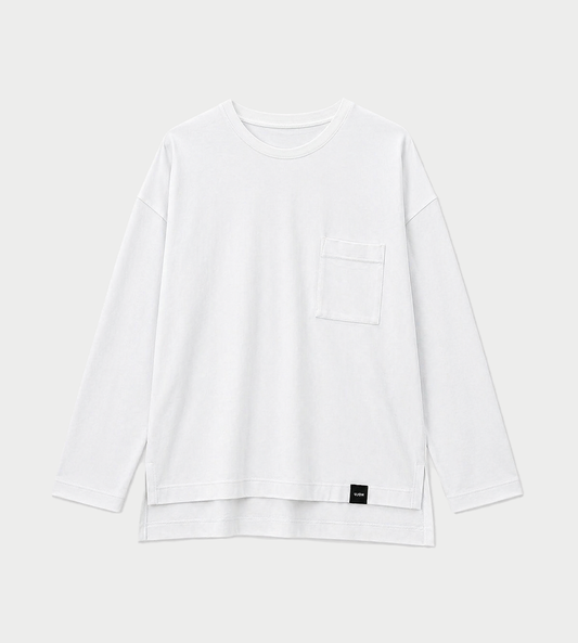 UJOH - Crewneck L/S Tee White