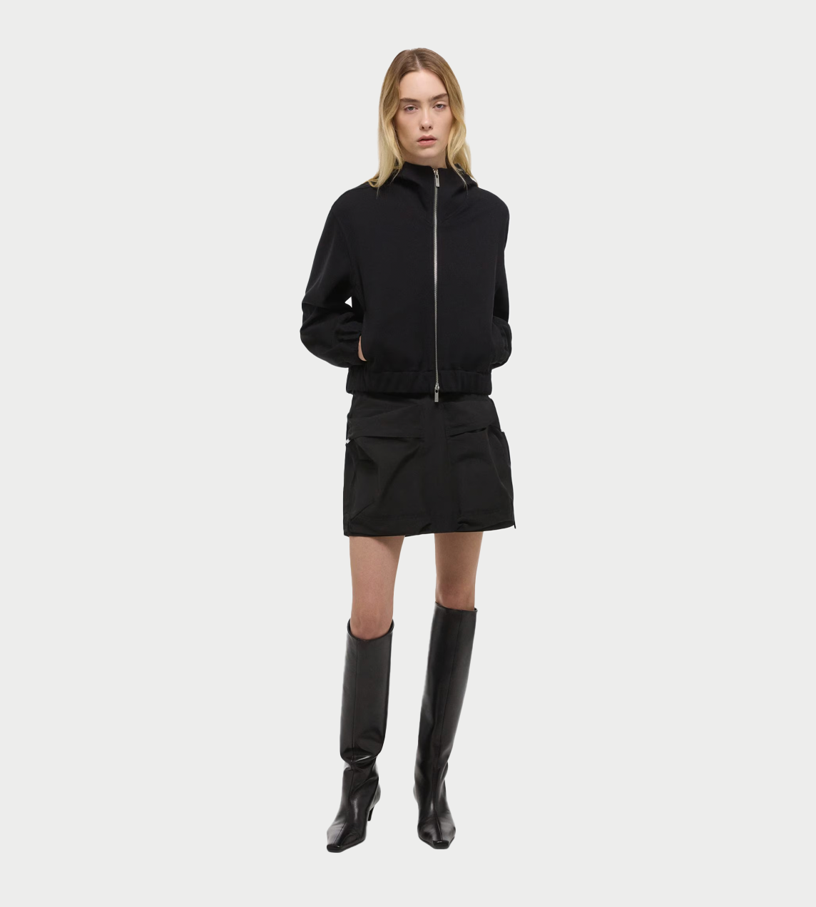HELMUT LANG - Hooded Shell Jacket Blk