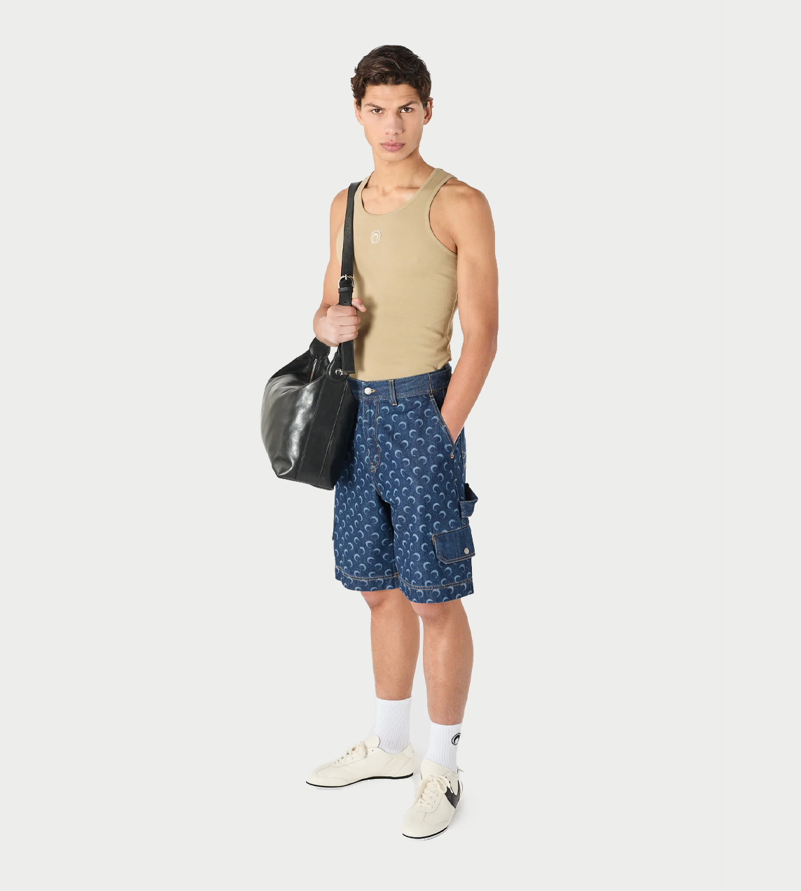 Denim Bermuda With Pockets Blue