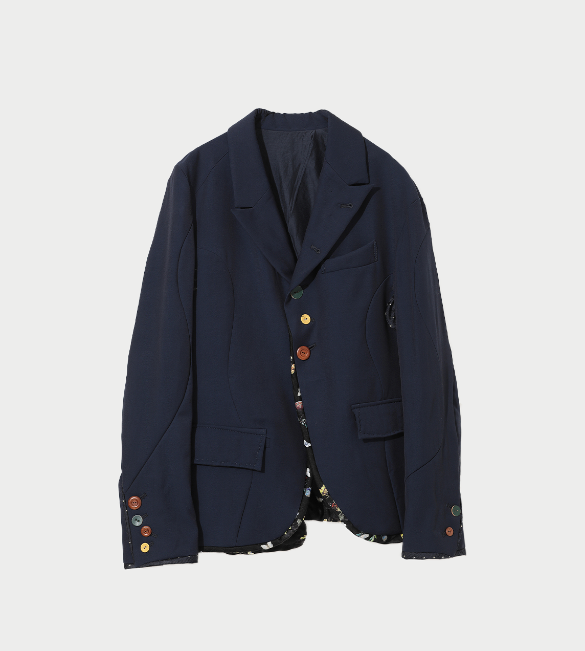 UNDERCOVER - Asymmetric Wool Jacket Navy
