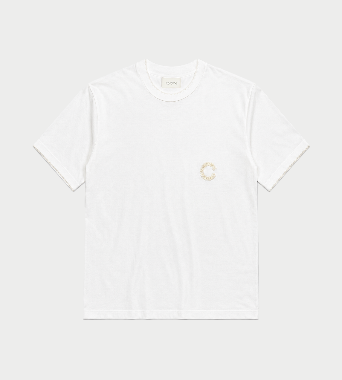 Carbone - Embroidered "C" T-Shirt Off White