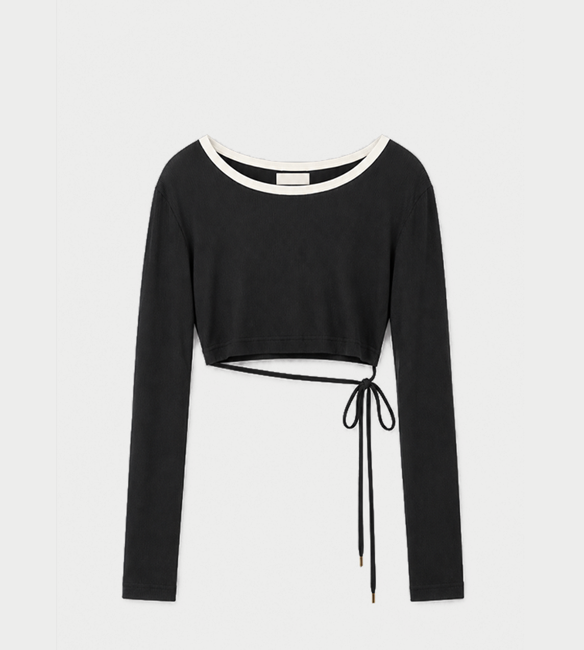Patou - LS Link Rib T-Shirt Black