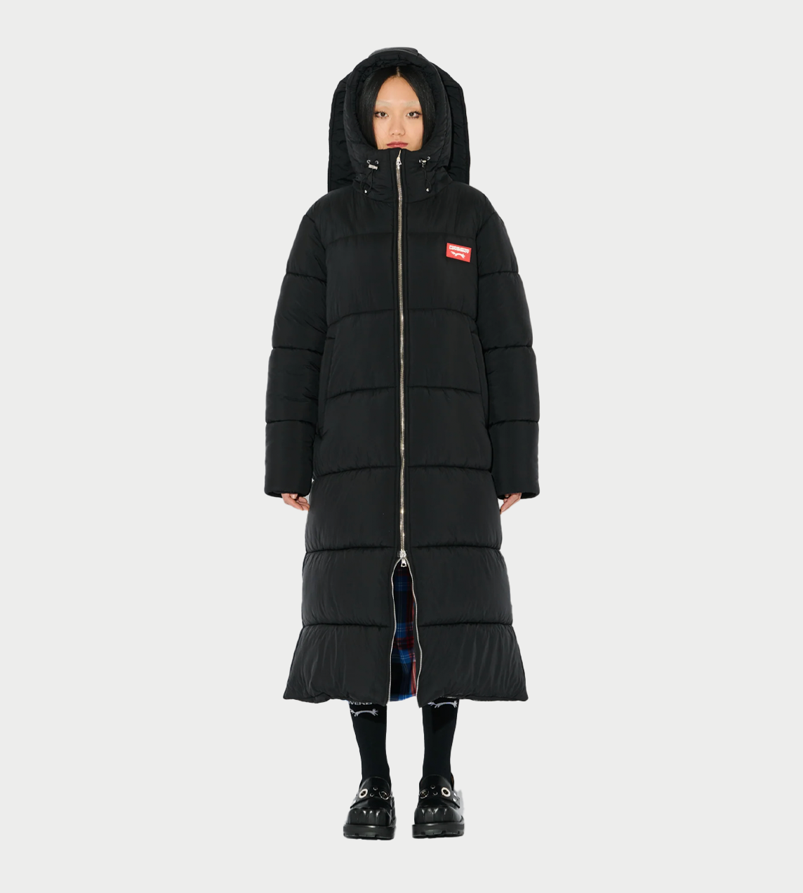 Long Bunny Puffer Jacket Blk