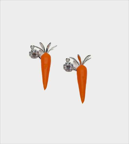 Carrot Gemstone Earring Orange (Pair)
