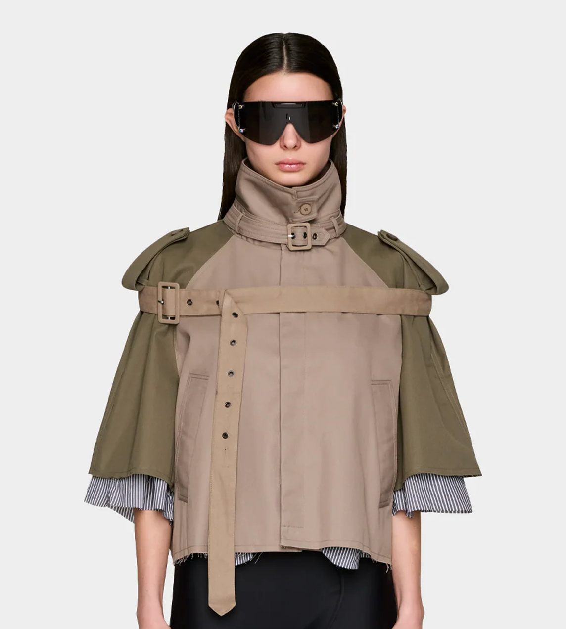 OTTOLINGER - Chopped Trench Jacket Green