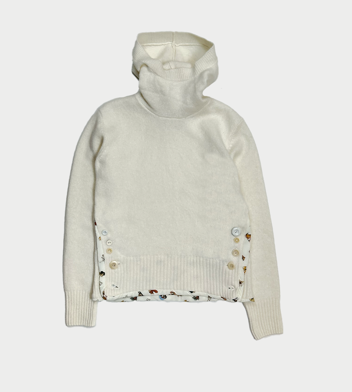 UNDERCOVER - Wool-angora Hooded Sweater White