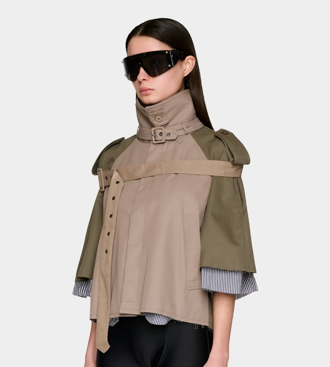 OTTOLINGER - Chopped Trench Jacket Green