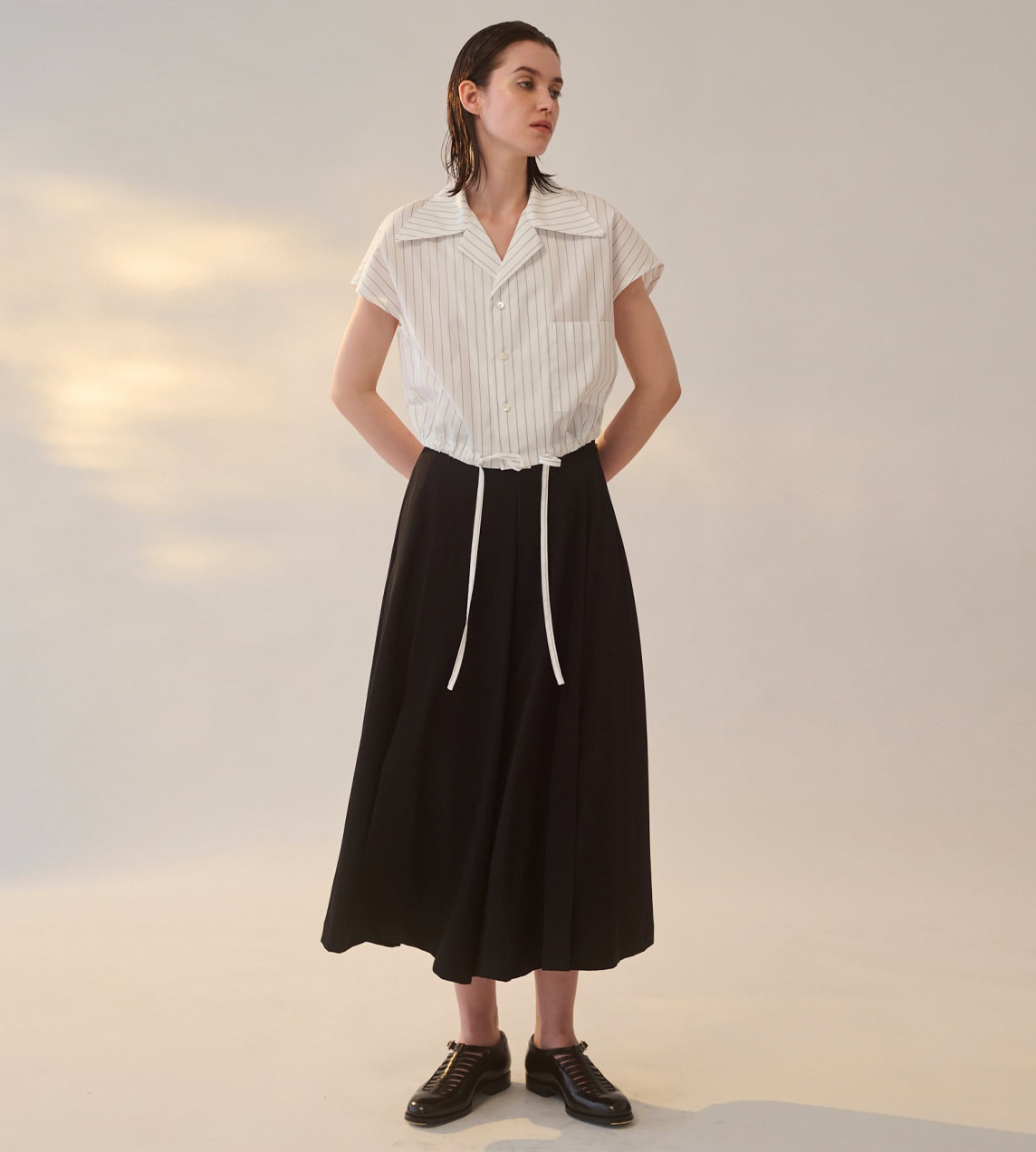 Slit Culottes Blk