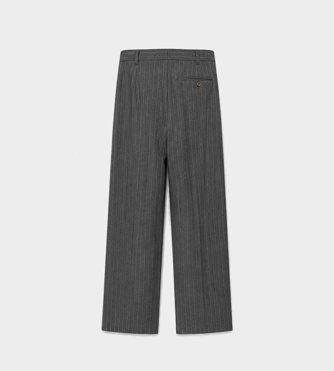 Frayed-Edge Side Stripes Pinstripe Pants