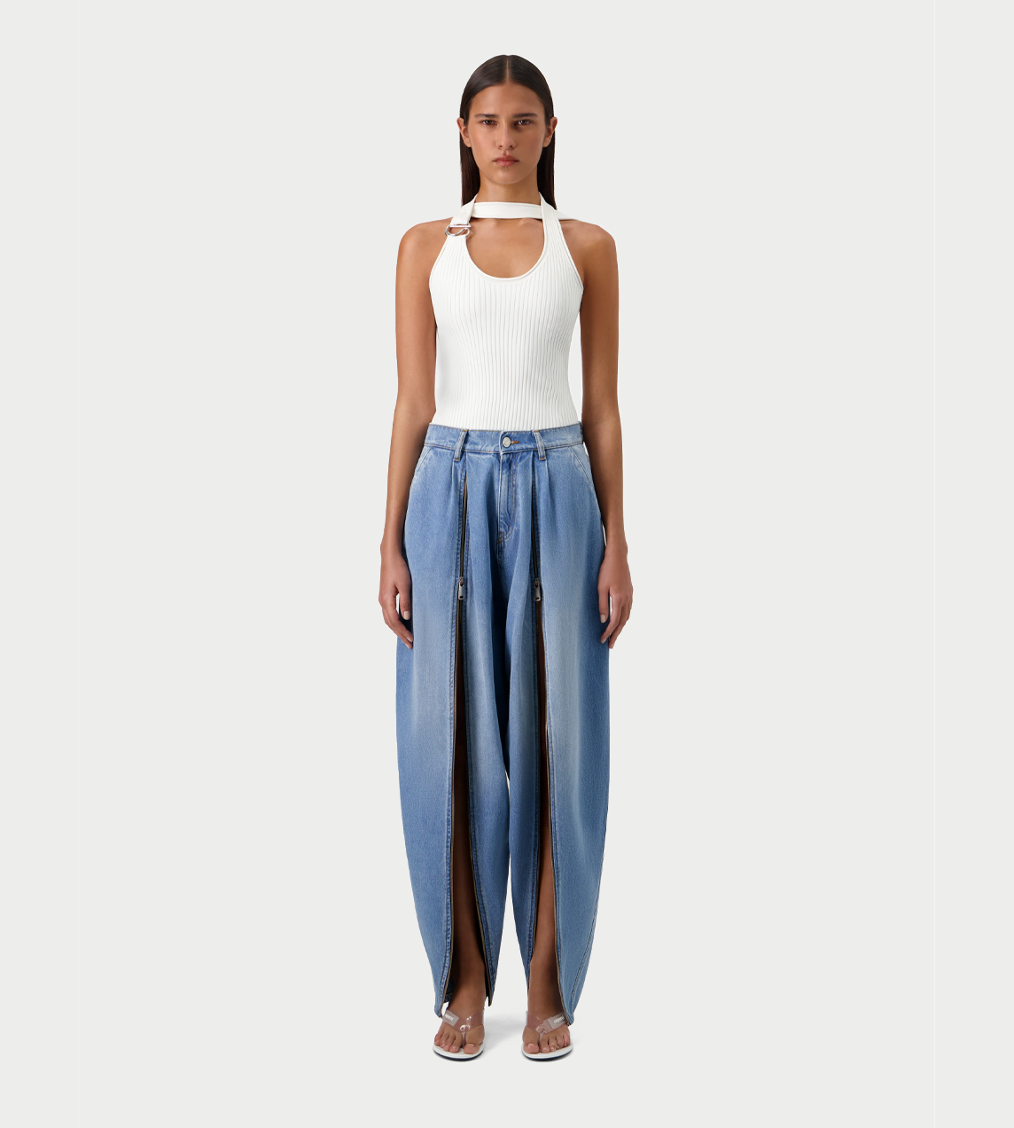 Denim Sarouel Pants Blue
