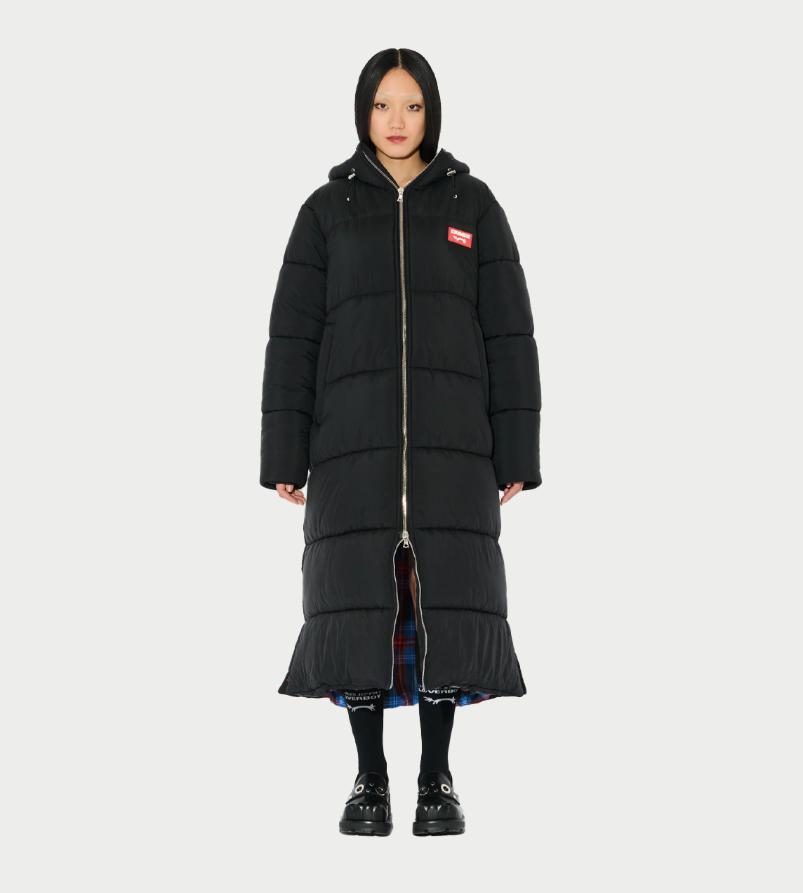 Long Bunny Puffer Jacket Blk