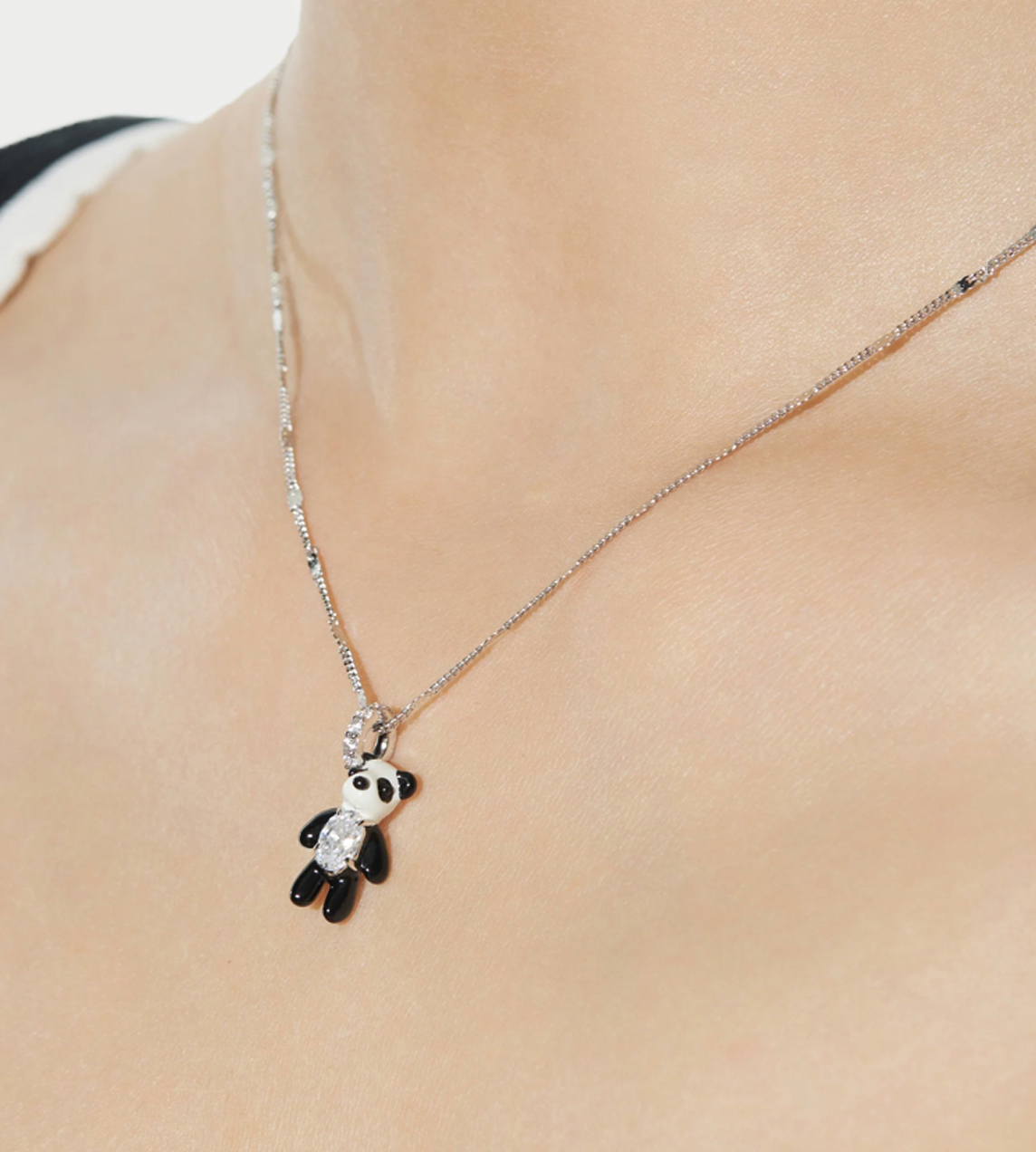 YVMIN - Mini Panda Enamel Necklace