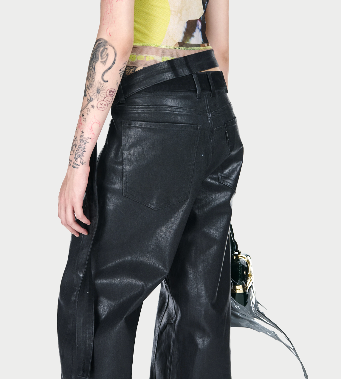 Glazed Baggy Jeans Blk