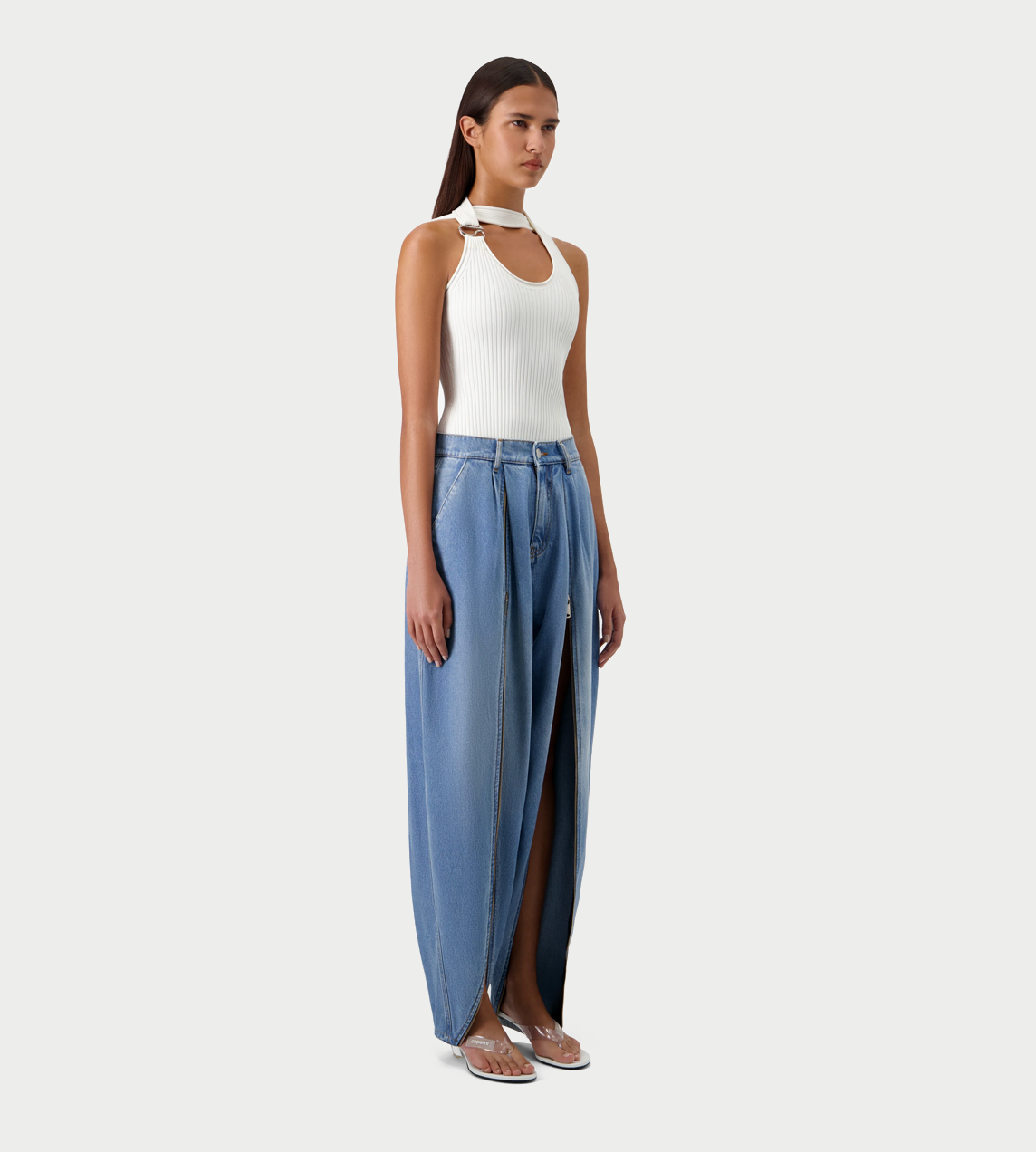 Denim Sarouel Pants Blue