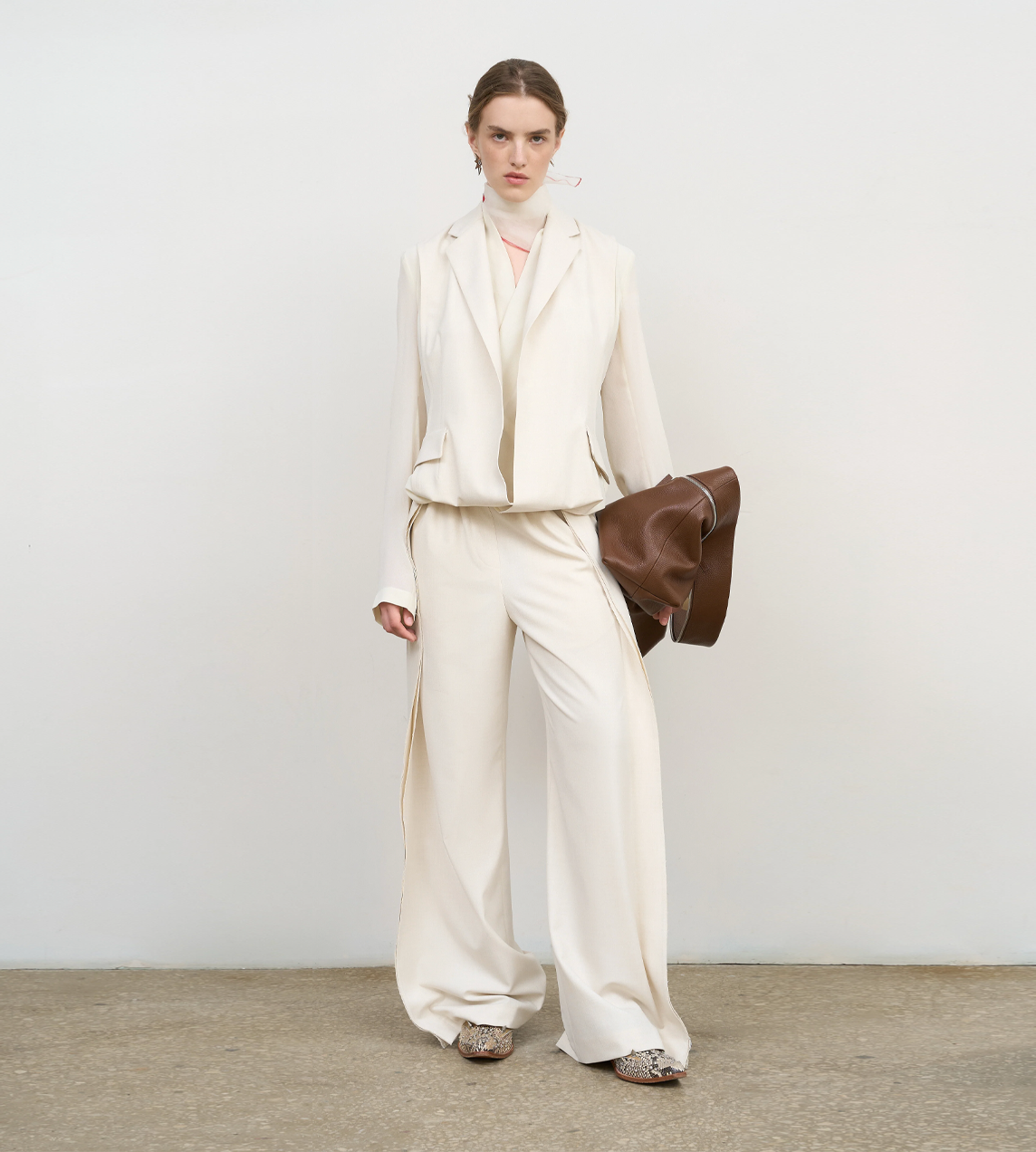 LITKOVSKA - Layered Tucked-Hem Jacket Ivory