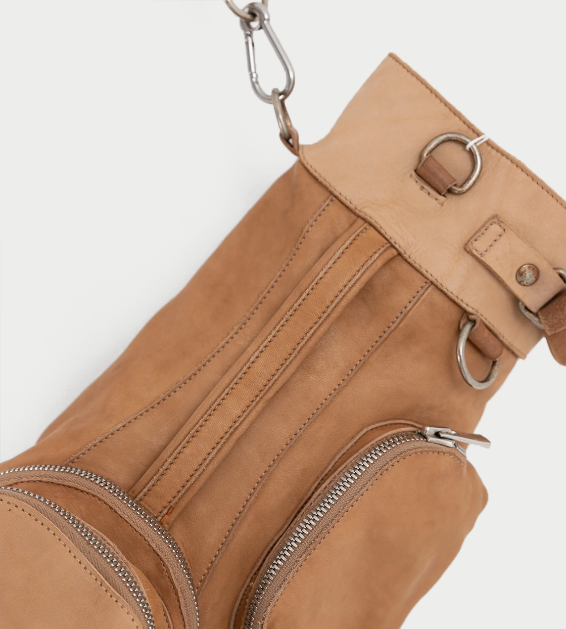 GUIDI - Golf Handle Bag Beige Beige GO03