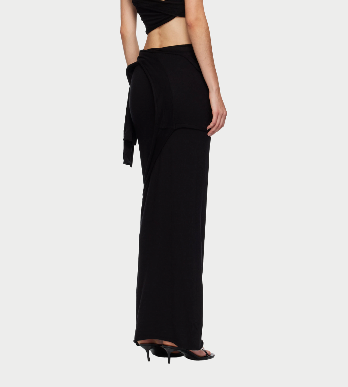 Lounge Drape Skirt Blk