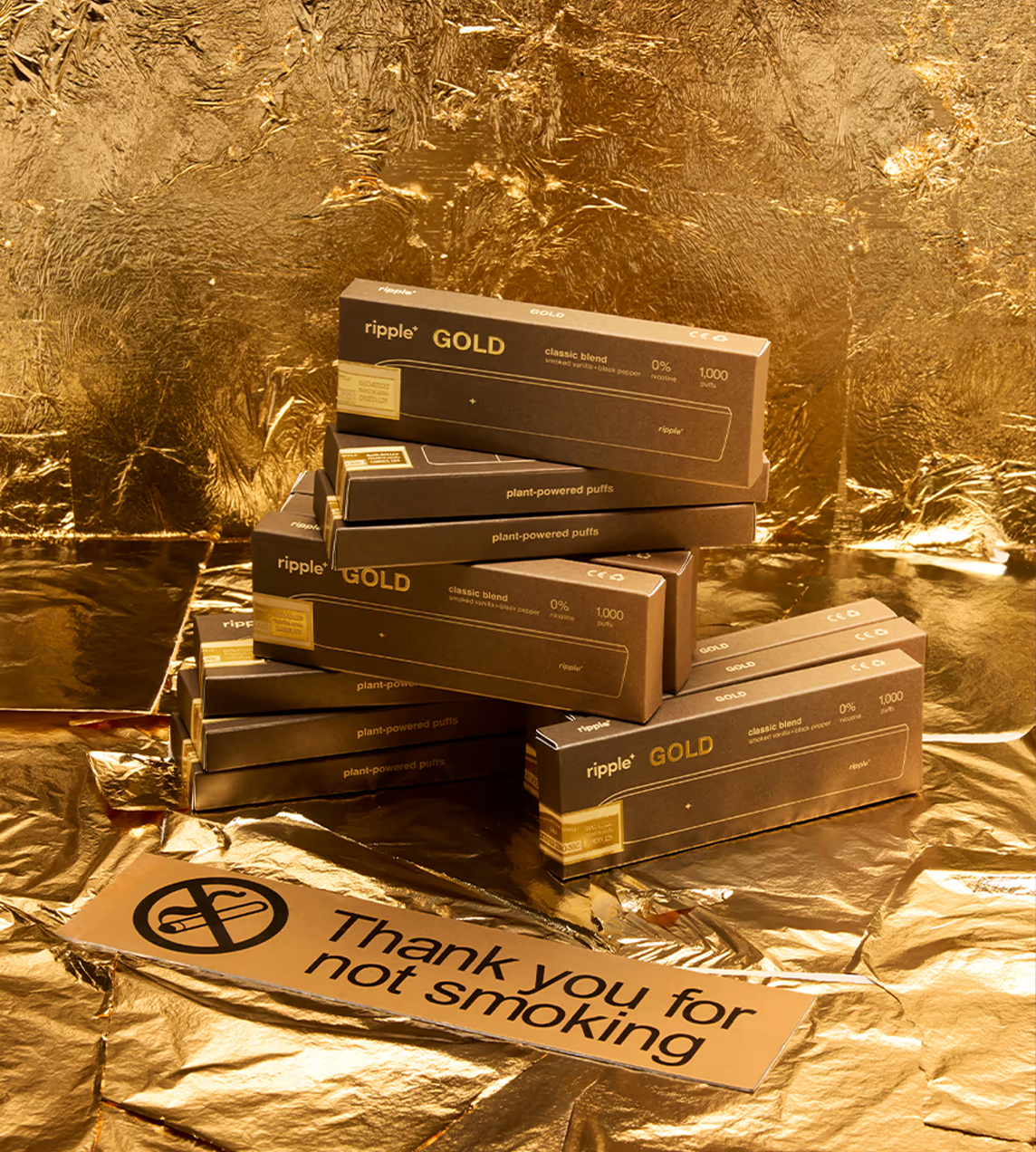 RIPPLE - Plant-Powered puffs Gold/classic blend aroma