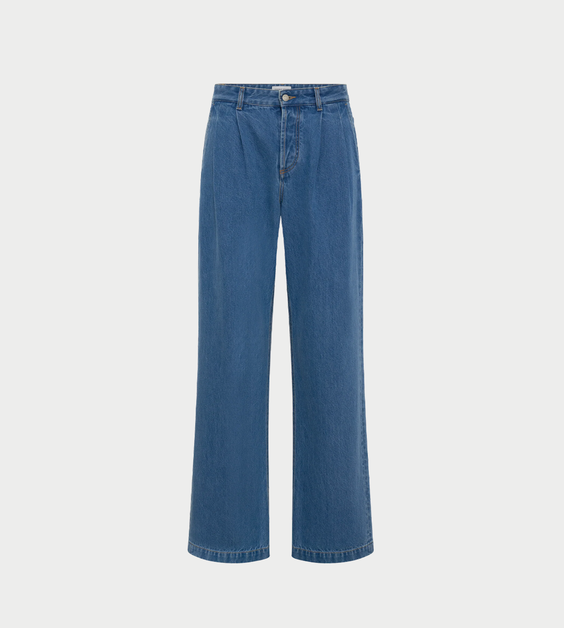MARINE SERRE - Denim Loose Jeans With Pleats L.Blue