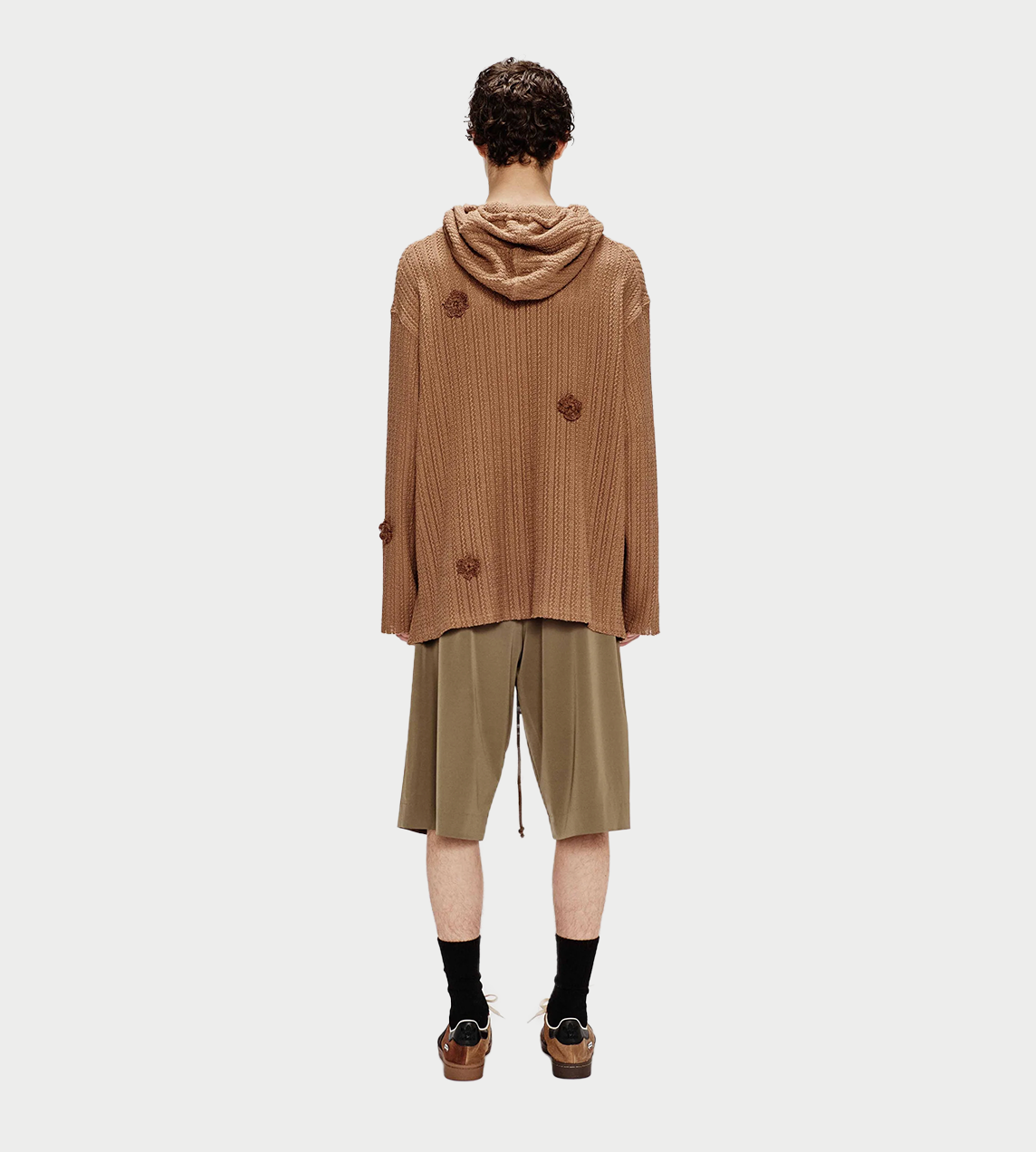 SONG FOR THE MUTE - "Daisy" Raw Patch Pocket Hoodie Sand