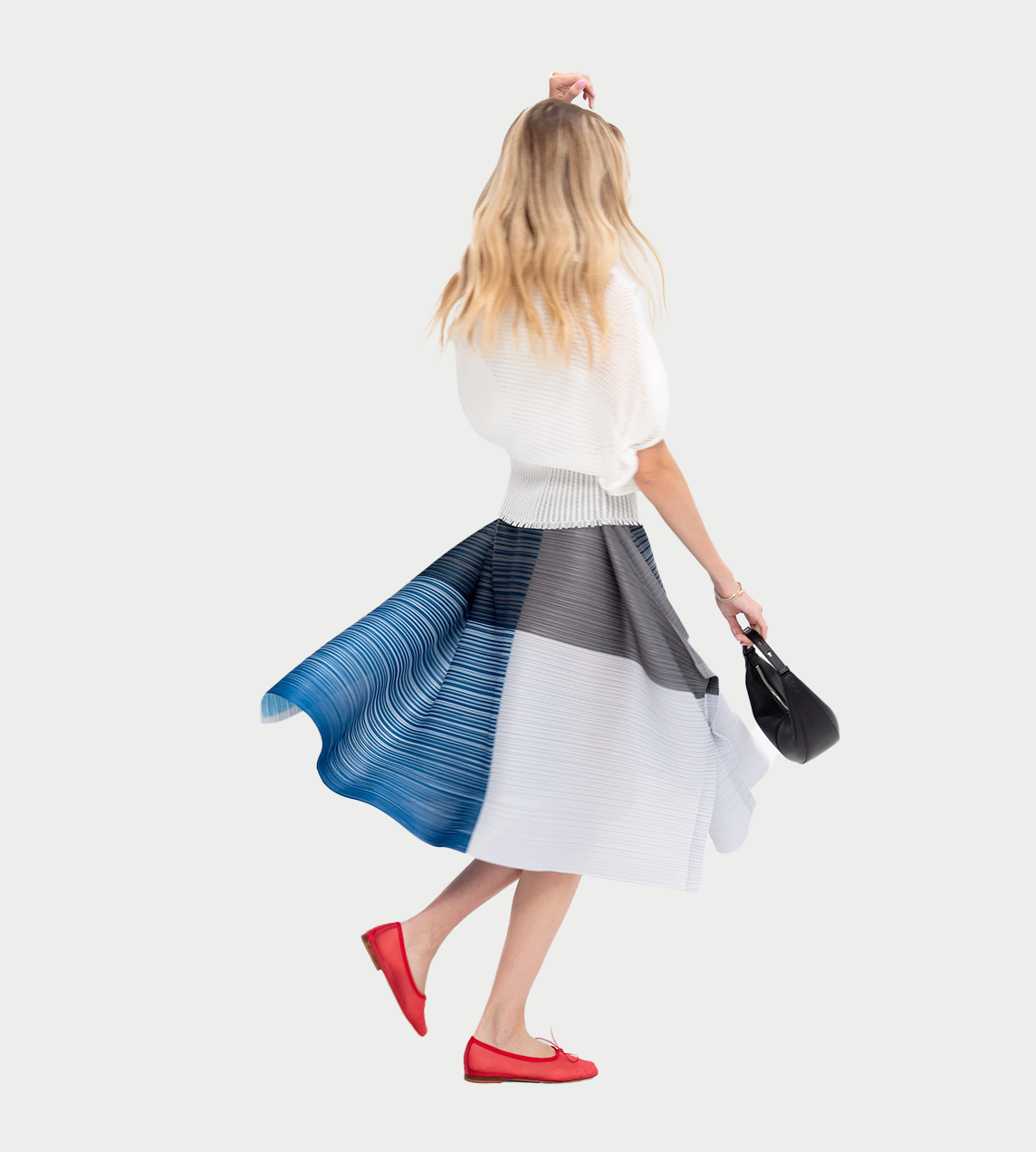 PLEATS PLEASE ISSEY MIYAKE - Photon Bounce Skirt Blue