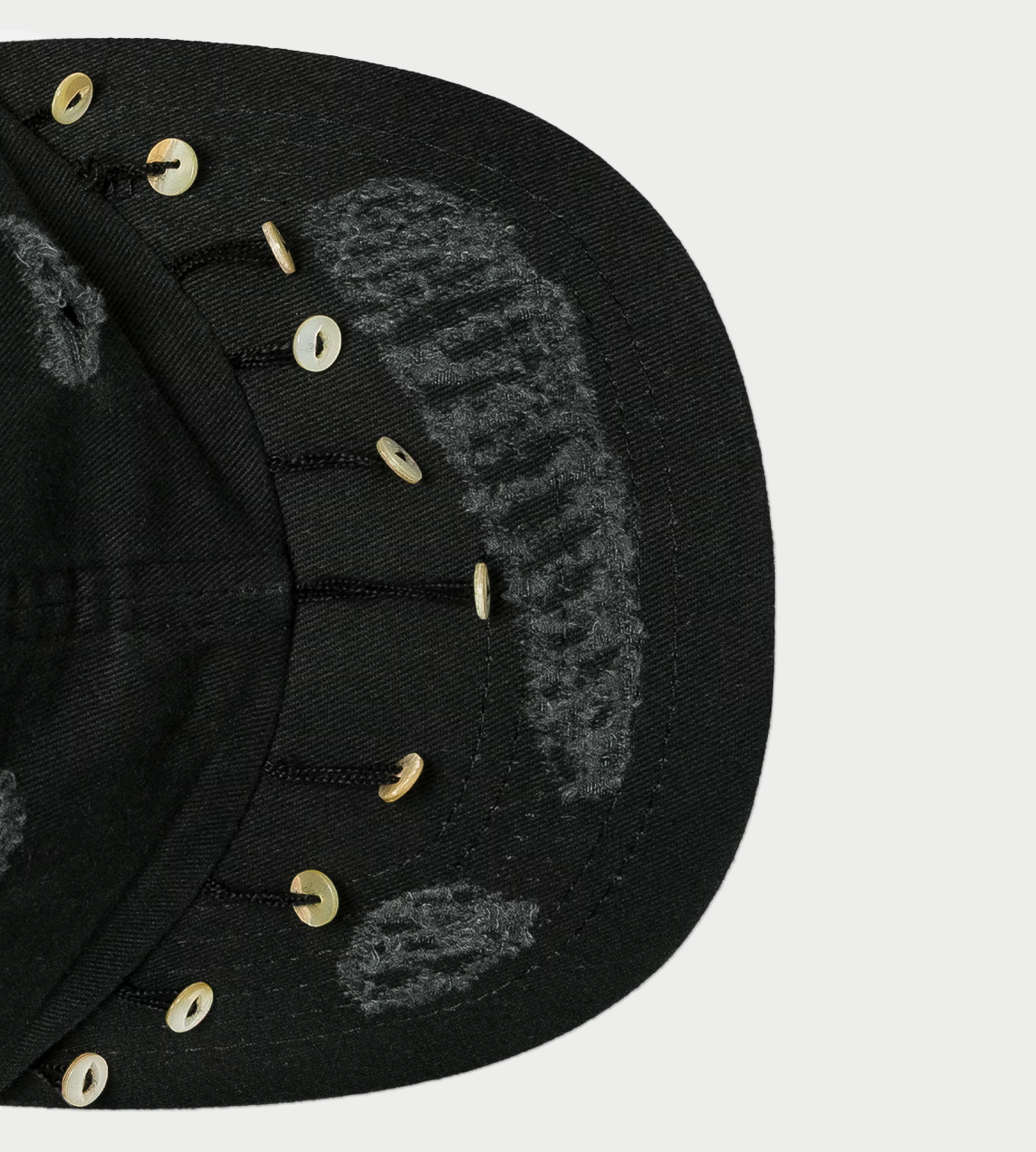 Hanging Button Hat Black