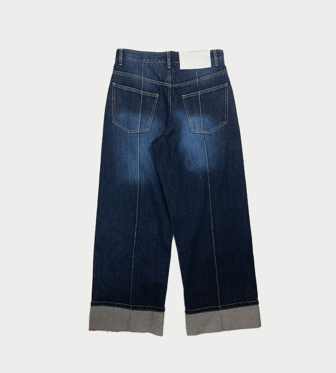 GLASS CYPRESS - Indigo High Waisted Denim Pants