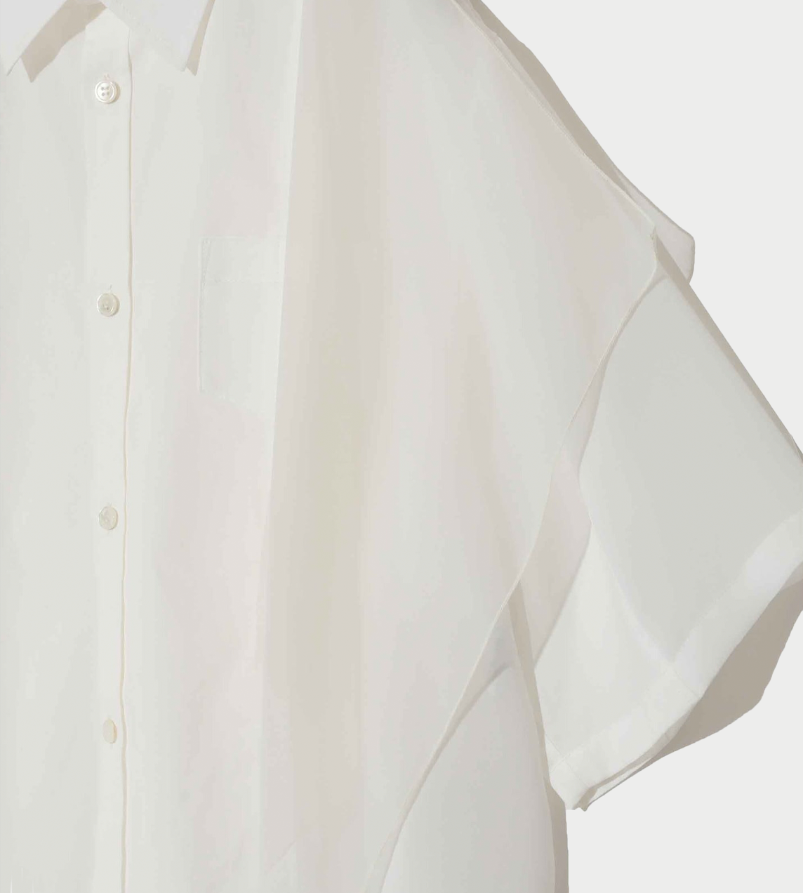 UNDEROVER - Layered Panel Short Sleeve Shirt White
