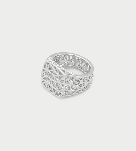 Tom Wood - Mesh Ring Silver