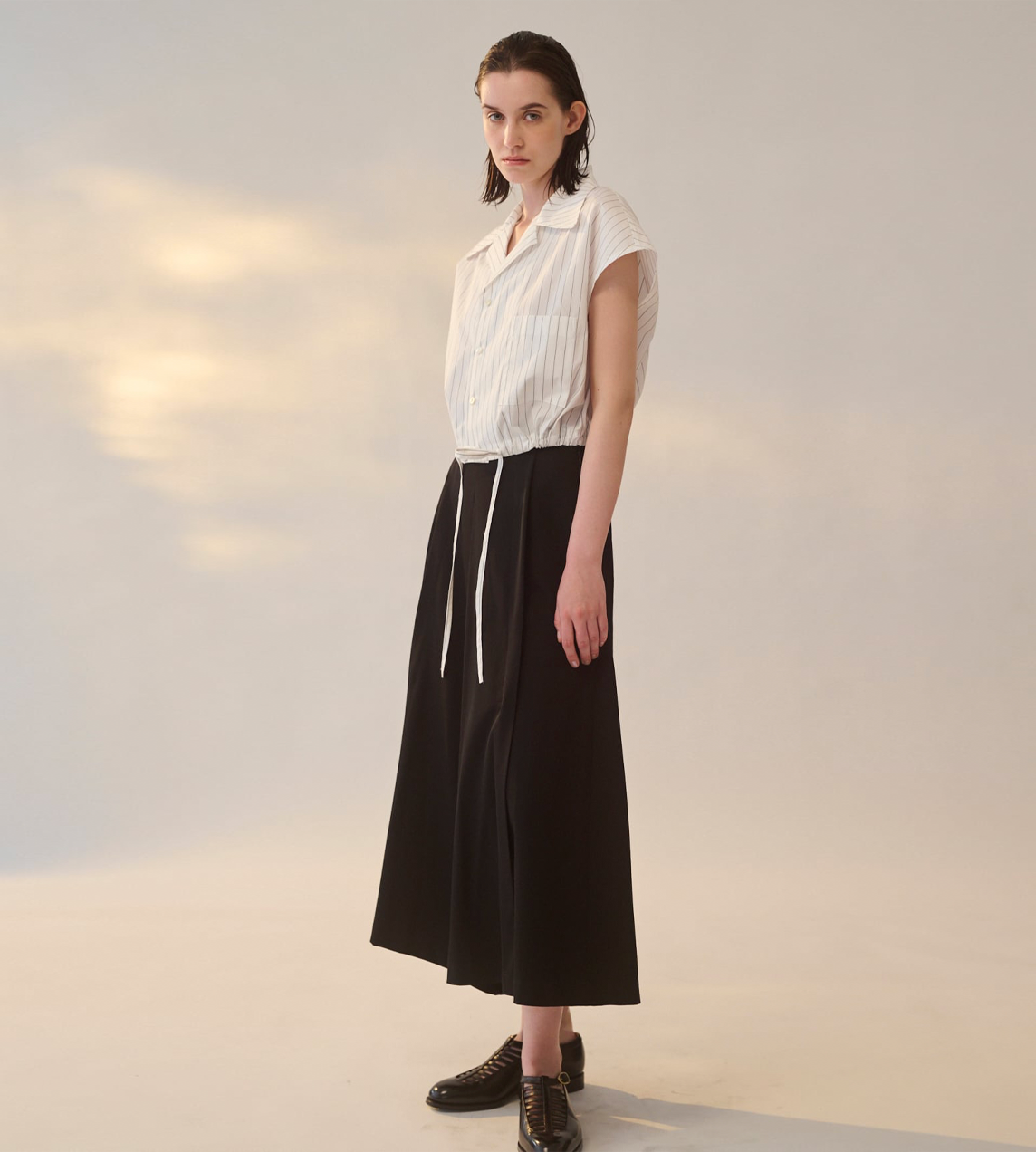 Slit Culottes Blk