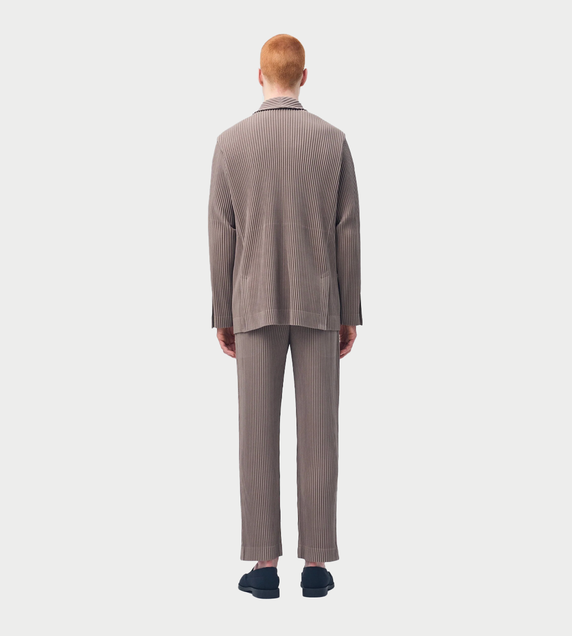 Double-breasted Pleated Jacket Riverside Grey
